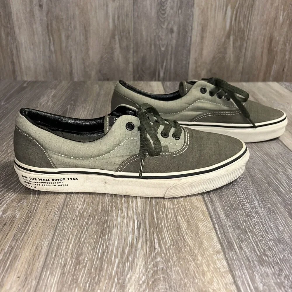 VANS Classic Off The Wall Old Skool Size M 8.5 / W 10 Olive Green Sneaker Shoes